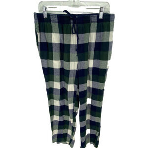 NORDSTROM MENS SHOP Sz LARGE LRG PLAID PAJAMAS PANTS Cotton DRAWSTRING 584